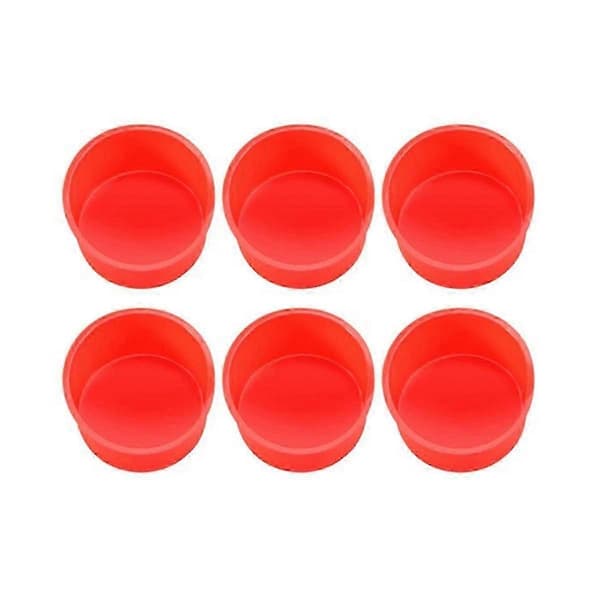 12 st Mini Kakformar 10 cm Rund Bakform Non-Stick Silikon Bakform Återanvändbar