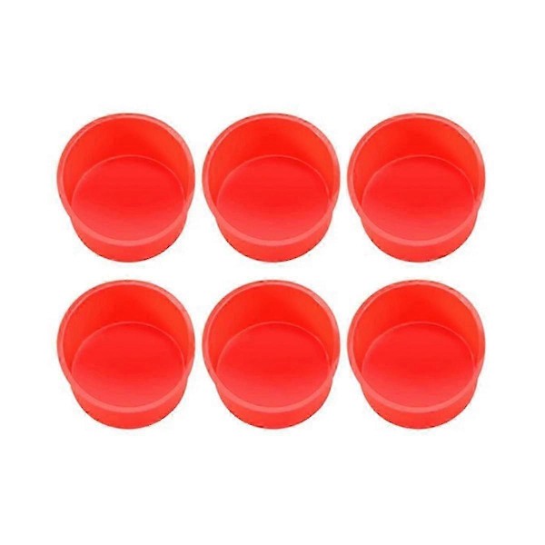 12 stk. Mini Kageforme 4 Tommer Rund Bageform Non-Stick Silikone Bageform Bageplade Genanvendelig