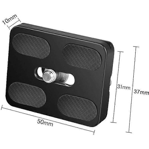 Metall PU-50 Universell Snabbkopplingsplatta Passar Standard Stativkulhuvud (PU50 III) Svart