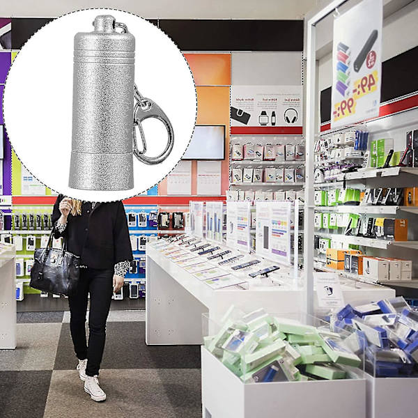 Tyverisikret Magnetisk Nøgle, Hængeslås Aftager Mini Bærbar Sikkerhedsnøgle Til Stop Lås Peg Hængeslås (1 stk, Sølv)