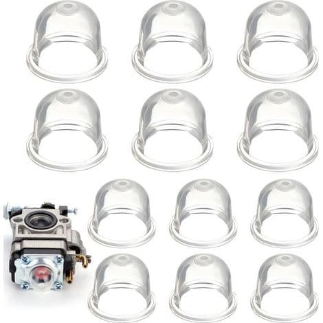 12-delt primerpære for gresstrimmer, 22 mm/19 mm primerpumpe for gresstrimmer, for trimmer, hekksaks, bensinsag, blåser-drivstoff-primer