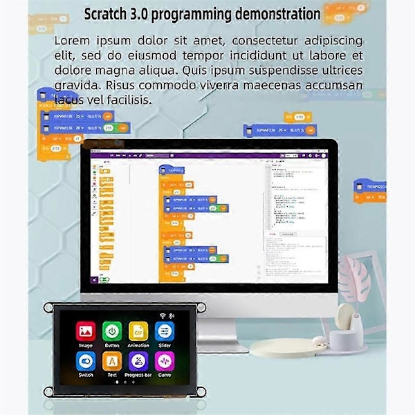 ESP32-S3 LCD-näyttö IPS Kapasitiivinen Kosketus HD 8M PSRAM WIFI Bluetooth Kehityskortti LVGL:lle, 4,3 tuumaa