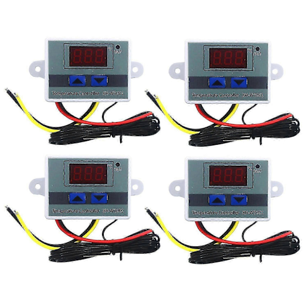 4 stk. 220V AC Digital LED Temperaturkontroller XH-W3001 For Inkubator Kjøling Varmebryter Termostat NTC Sensor NY