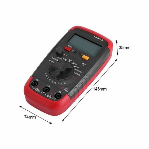 Kondensatortester 0,1pF-20000uF - Baggrundsbelyst LCD