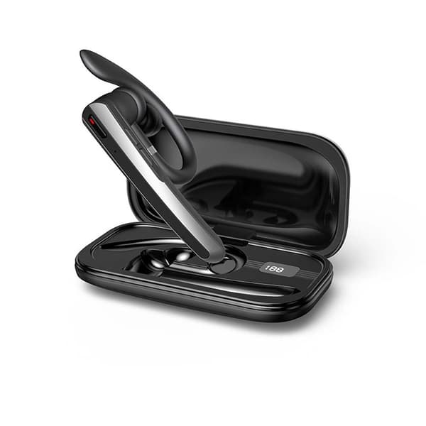 ENC støjreducerende enkeltøre Bluetooth-headset - sort, 360° roterende ørekrog, lang batterilevetid, kompatibel med Huawei