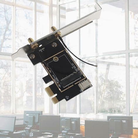 PCIe-kompatibel Bluetooth WiFi-kortadapter för M.2 NGFF-kontakt