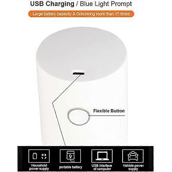 Portabel Elektrisk Kaffekvarn Bryggkaffemaskin Uppladdningsbar Keramisk Konisk Burr