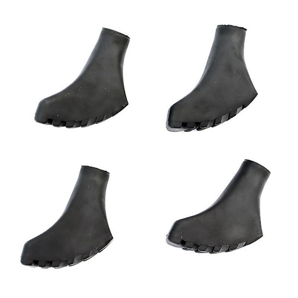 Pakke med ekstra slitesterke gummibyttetopper (erstatningsføtter/poter/tupper/hetter) for vandrestokker - passer til alle standard vandrestokker (Bla