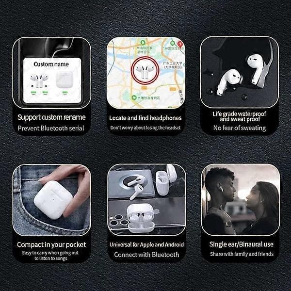 Helt Trådlösa In-Ear Hörlurar Pro5 TWS 5.0 Svart Vit