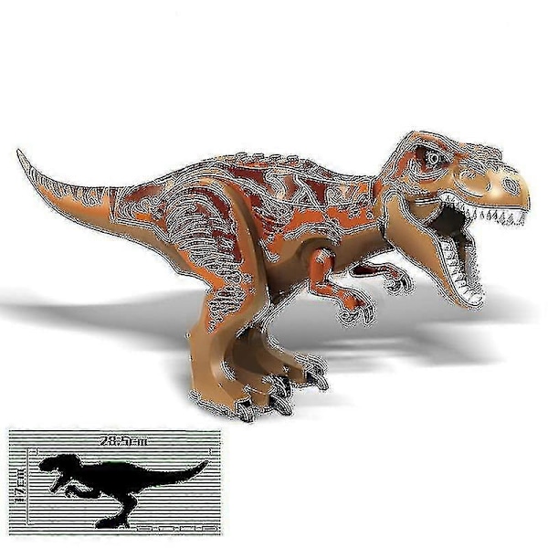 1 stk Jurassic Stor Dinosaur Byggeklodser T-rex Quetzalcoatlus Spinosaurus Actionfigurer Legetøj - FARVE: Baryonyx sort