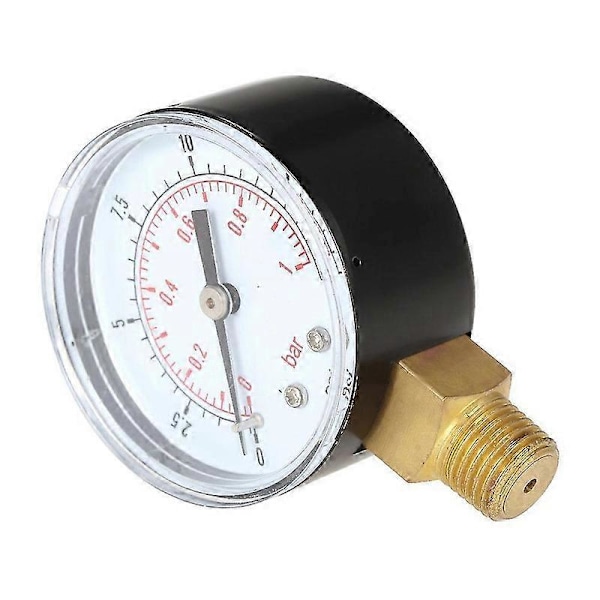 50mm 0~15psi 0~1bar Bassengfilter Vanntrykk Dial Hydraulisk Trykkmåler Manometer 1/4\" Npt Gjenge