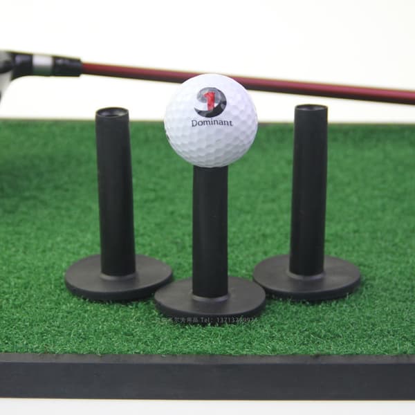 Golf-tees i gummi for driving range 3 størrelser 58/68/85 mm 3-pakning Svart