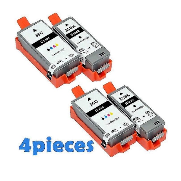 Korkealaatuiset 4 kpl Yhteensopivat mustekasetit Pgi35 Cli36 Pgi-35 Cli-36 Pgi 35 Cli 36 Canon Pixma Ip100b Ip100 Ip100 Mini 260 320 -tulostimiin