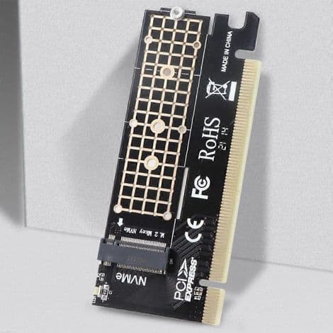 M.2 NVMe til PCIe 4.0 x16 adapterkort for M-Key harddisker