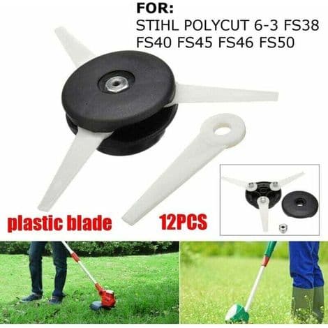 Trimmerhode + 12 skjæreblader for STIHL POLYCUT 6-3 FS38 FS40 FS45