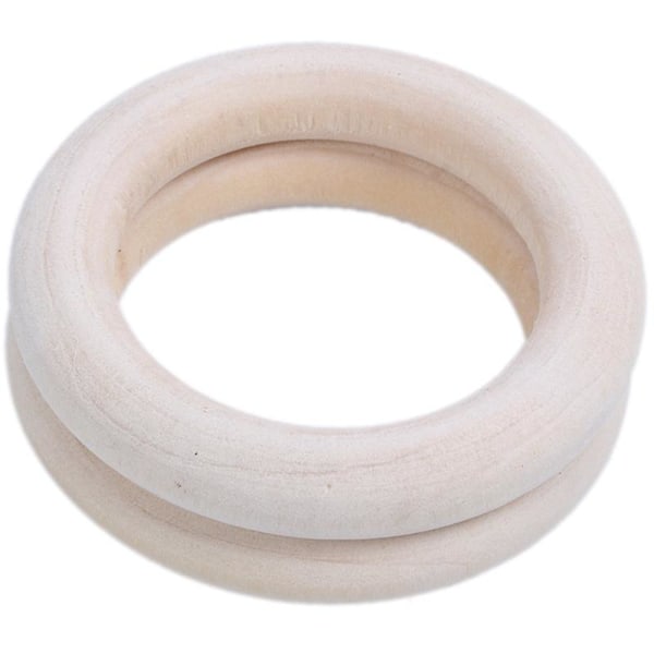 3X Naturlige Træringe, Diameter 50 mm