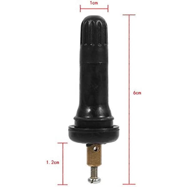 Dekkventilspindel 4 stk TPMS Dekktrykkovervåkingssystem Sensorventilspindel Gummi Snap In Cap Anti-eksplosjonsmunn Dekktrykkovervåkingssystem S