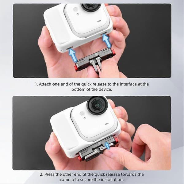 Magnetisk Quick Release Mount til Insta360 Go Ultra Aluminium Legering Kamerabase