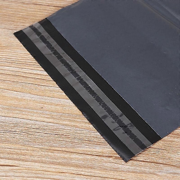 Typ A MX-060 100st 20x29cm+4cm Paketpåsar PE+PO 11C Svarta Förvaringspåsar för Fraktförpackning