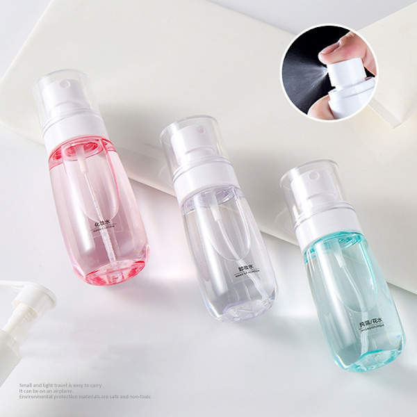 3-pack 80 ml resesprayflaskor med PVC-dragkedja