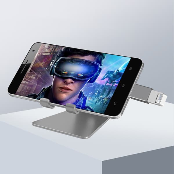 Adapter USB-C - USB 3.2 vaaleanharmaa