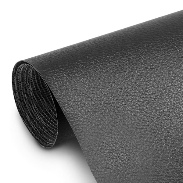 Self-adhesive repair patch artificial leather 50x138 cm Black