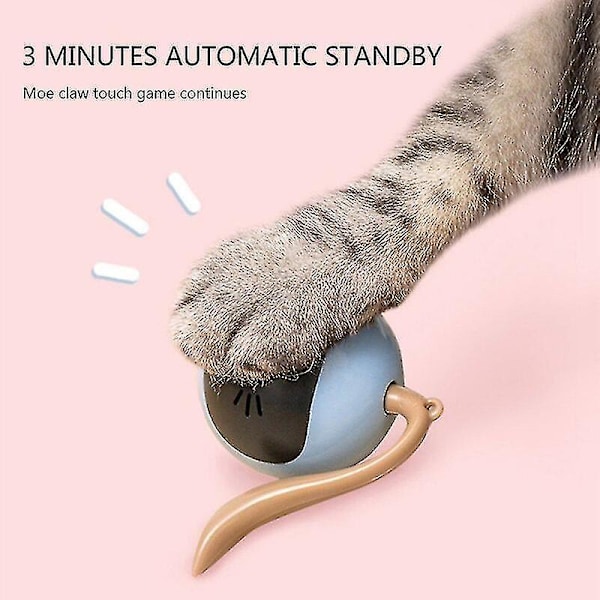Katt Leksaker Interaktiv Katt Leksak Elektrisk Smart Roterande Boll Leksaker Roliga Automatiska Katt Bollar Kattunge Boll Leksak