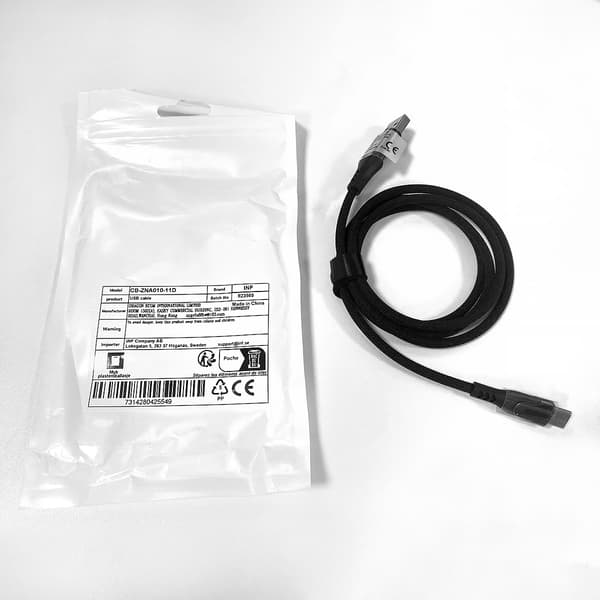 USB-C-pikalatauskaapeli 1 metri Musta 1,2 m