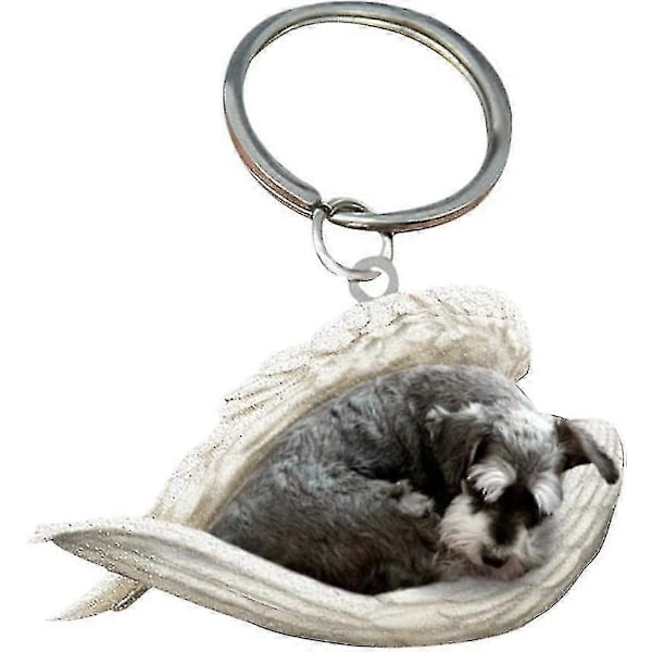 2 stk. Englesøvn Hundefigur Akryl Nøkkelringer Smykker Hjemmedekorasjon Ornamenter Kontorrekvisita Gaver farge:Stil 12