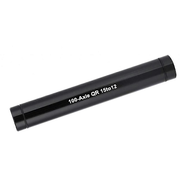 2x Bike Nav Thru Aksel Adapter Forgaffel 15mm til 12mm Konvertering Tønde Sort