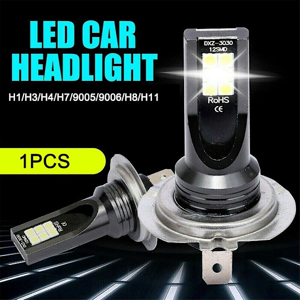 H7 LED Strålkastar Konvertering 110W 30000LM 6000K Fel Fria Canbus Lampor Dimljus