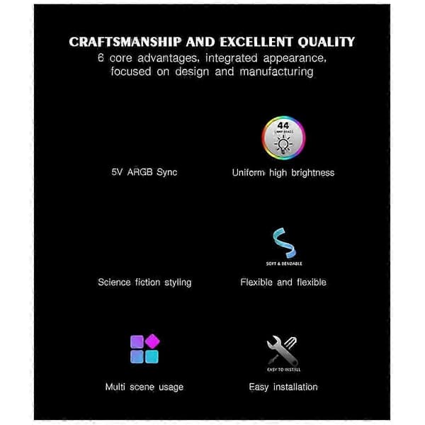 RGB LED Strip ARGB Sync Board for Datamaskin ATX 24pin GPU Grafikk 8pin Kabel Case-Yogu