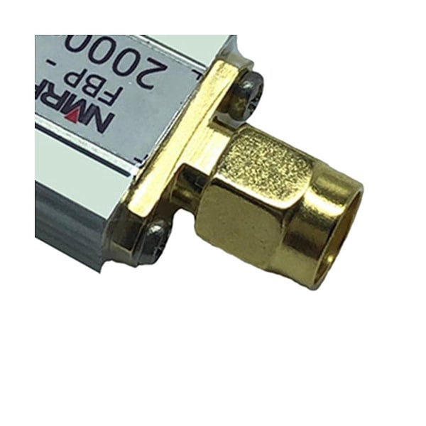 2000 MHz:n kaistanpäästösuodatin Fbp-2000s 2000 MHz:n RF-koaksiaalinen kaistanpäästö SAW-suodatin 1 dB:n kaistanleveys 5 MHz SMA-liitäntä