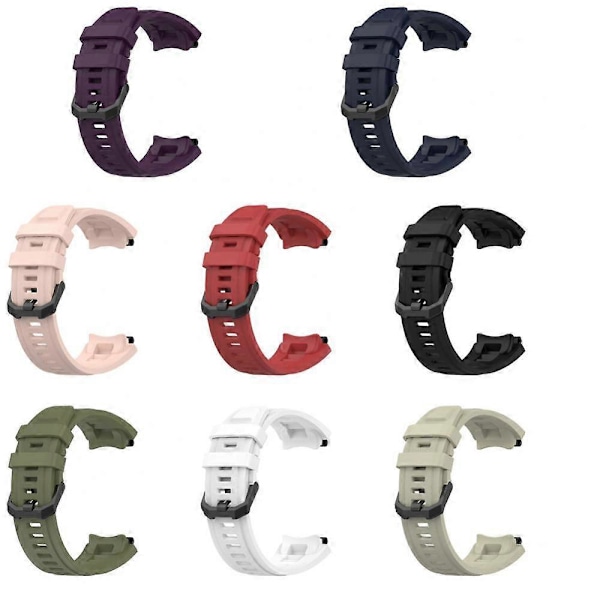 Silikonrem til AMAZFIT T-Rex 2 Officiel udskiftningsrem med værktøj til Huami Amazfit T-Rex2 Officiel udskiftningsrem farve:Pink2322