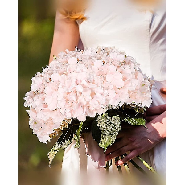 18 Stycken Gåva Hortensia Konstgjorda Blommor Siden Hortensia Blommor