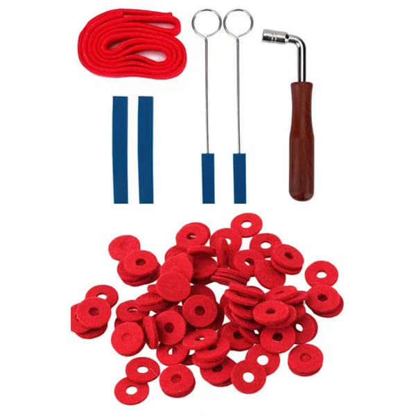 Piano Tuning Kit with Mutes, Tuning Hammer, and Felt Strips