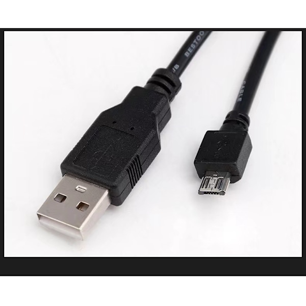 1-pak 1,5M PS4 / Playstation 4 opladerkabel til controller sort
