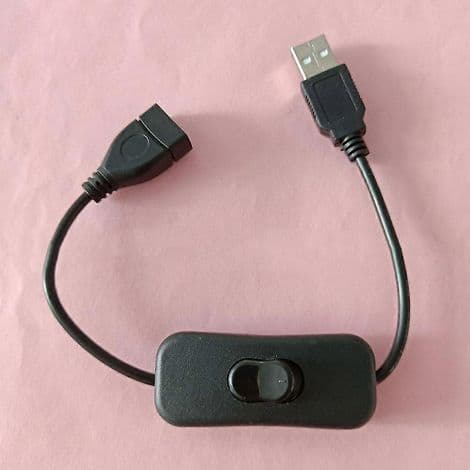 30 cm USB-kaapeli virtakytkimellä USB-lampulle - Kytkinsovitin