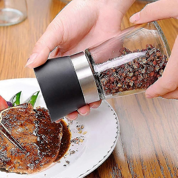 1 stk. Påfyllbare salt- og pepperbøsser - Multifunksjonell pepperkvern