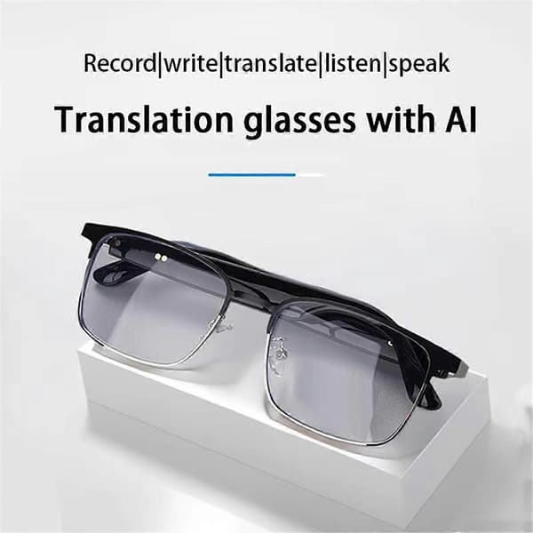 AI Oversættelsesbriller Intelligent Bluetooth Simultan Tolkning 144 Sprog Realtidsoversættelse