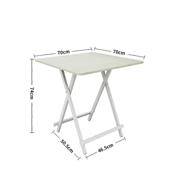 Hvit 70x70cm Sammenleggbart Spisebord i Tre