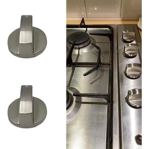 Sæt med 4 universelle metalgaskomfurknapper til gaskomfurer - 6 mm