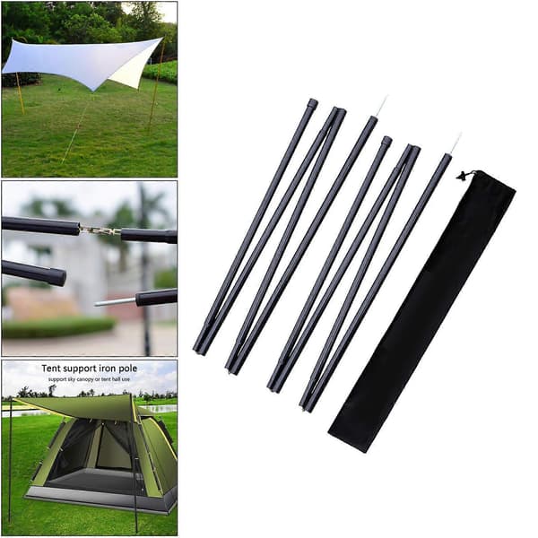 2x Universal Tarp Støttestænger 190cm Camping Baldakin Stang Byggede Pinde