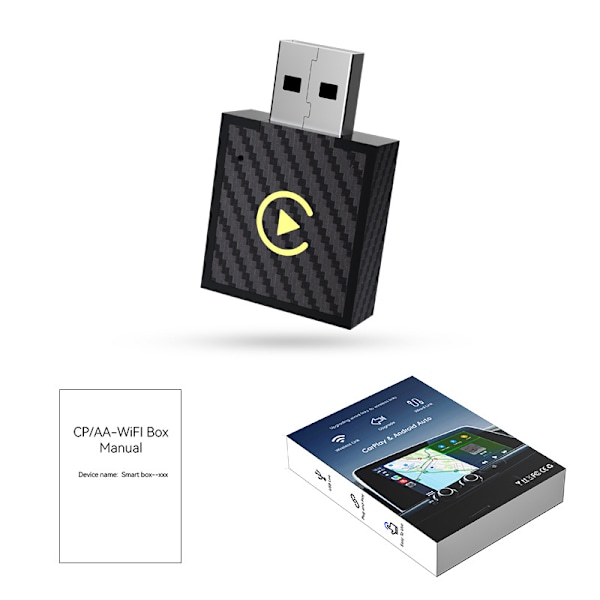Trådløs Carplay-boks bil Carplay trådløs adapter Android Auto Carplay-boks 1 stk