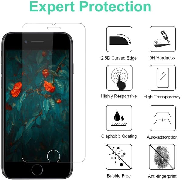 Näytönsuoja iPhone SE (2020 & 2022) Karkaistu lasi 2-pakkaus