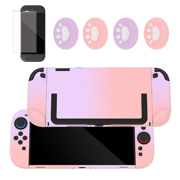Nintendo Switch 2 Beskyttelsesdekselsett - Gradient Silikon- og PC-skall med Knappebeskyttelse og Skjermbeskytter