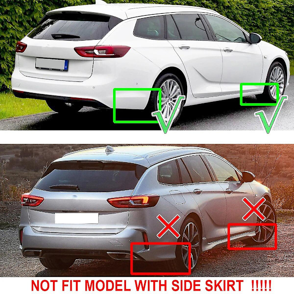 4x Stänkskydd för Opel Vauxhall Insignia B Mk2 Buick Regal Holden Commodore 2018 - 2022