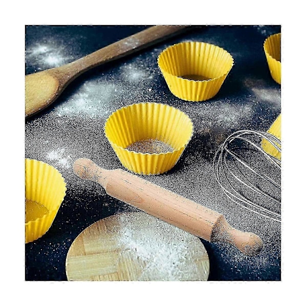 20 stk. Mini Trerullende Kjevle 6 Tommer Lang Kjøkken Baking Kjevle Liten Tre Deig Rulle