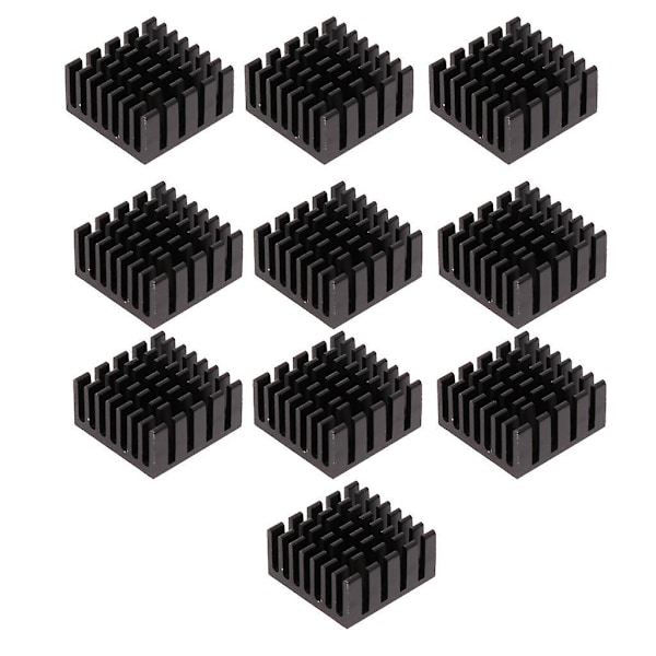 10 stk. Aluminium Køleplader 20*20*10mm IC Køleplade/LED Køleplade/Sort Køleplade