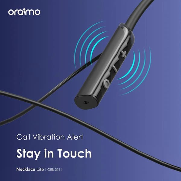 Oraimo Necklace Lite Trådløse hodetelefoner med samtalevibrasjon